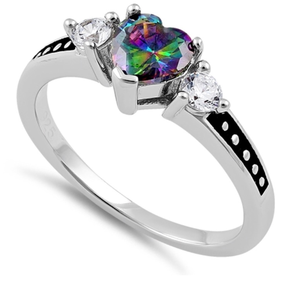 Rainbow Heart Ring